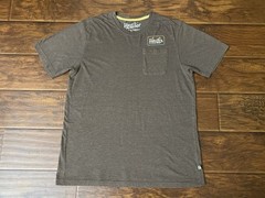 Howler Brothers Mens Brown Crew Pocket T-Shirt Short Sleeve Size L