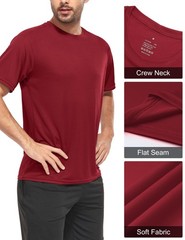 5 Pack Men’s Dry Fit Workout Gym T Shirts, Short Sleeve Active Running Athlet…