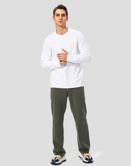 Mens Cotton Yoga Sweatpants Open Bottom Athletic Lounge Jersey Pants Pocket