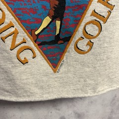 Vintage 90s Work Sucks Im Going Golfing T Shirt Size 2XL Gray Cropped Golf