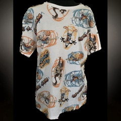 Space Jam A New Legacy Looney Tunes Graphic Print White Crew Neck T-Shirt L