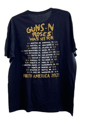 Guns N’ Roses Was Here North America 2023 Rock Band Black T Shirt XXL