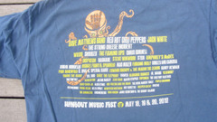 2 Hangout Festival 2014 Gulf Shores Alabama Ocean Blue Large Crew T-Shirt Koozie