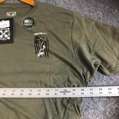 Howitzer MFG Shirt Mens Large Green Short Sleeve Hunting Skull 100% Cotton
