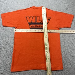 Vintage WLS Run For The Zoo Shirt Mens Medium Orange 1983 Radio Graphic Tee 80s