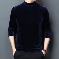 Half Turtleneck Blouse Brand New Item Elasticity Fabric Regular Length