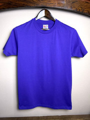 Vintage Single Stitch Blank T Shirt Medium Purple Hanes USA Fabric 50/50