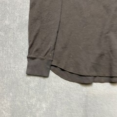 Uniqlo Shirt Mens XL Black Cotton Waffle-Knit Long Sleeve Henley Neck Casual