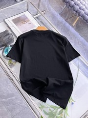Prada Mercerized Cotton T-Shirt, Crew Neck, Black, Size XL