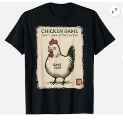 Funny Japanese Art Chicken Game Graphic T Shirt