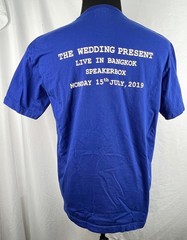 The Wedding Present Live in Bangkok 7/19/2019 Blue S/S UK Indie Band T-Shirt L