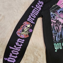 Broken Promises Men’s Medium Reaper and Succubus Long sleeve Graphic T-Shirt