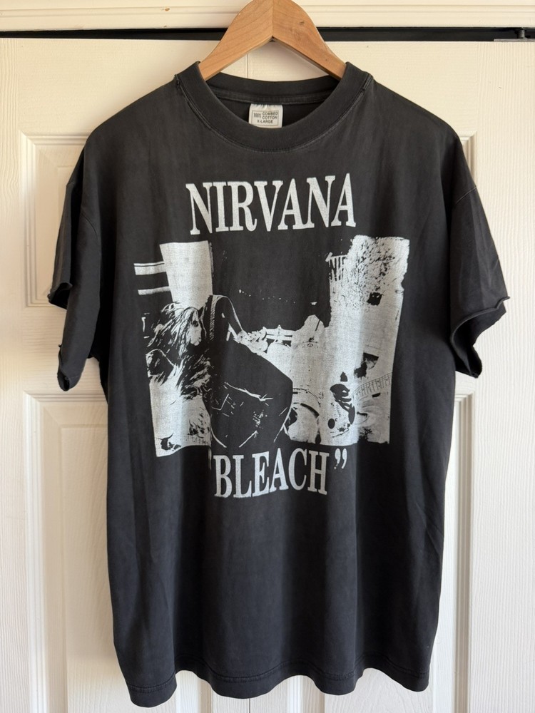 Vintage 1990s Nirvana Bleach T Shirt Sz L Sub Pop Records Grunge Band