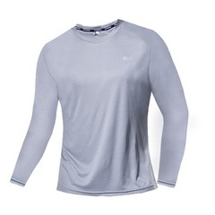 Summer Ice Silk Long Sleeve T-shirt Men 2023 New Quick Dry Breathable Air Condit