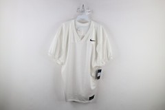 Deadstock Vintage Nike Mens Medium Blank Mesh Football Jersey White Polyester