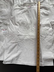 NOS Lot Of 12 Vintage 90s HANES HEAVYWEIGHT Blank WHITE T-Shirts Single Stitch S