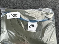 Nike Sportswear T Shirt Size Medium Olive Green Mesh Back Pleated VTG Inspired