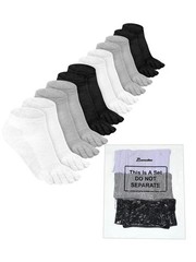 6 Pairs Women Toe Socks Cotton Ankle Low Cut Five Toe Sock for Women Men Athl…