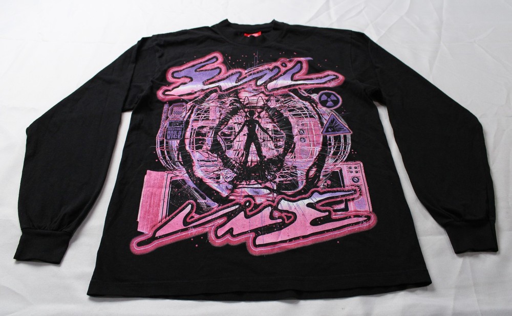 Evil Vice Unisex Adults’ Long Sleeve Mental Escape T-Shirt NC3 Black Medium NWT