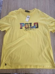 Polo Ralph Lauren Men’s 1XB Big & Tall Yellow Graphic Logo Crewneck Tee