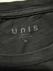 Unis Made In USA 100% Cotton Black Blank Crewneck S/S Pocket T-Shirt Sz. M