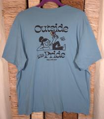 REI Co-op Size XL Outside Pride Blue T-Shirt Organic Cotton Recycled Eco Tee