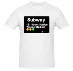 NYC Subway T shirt Tee 161 Street Station Yankee Stadium New York City