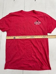 Costa Del Mar Red Back Graphic Print Short Sleeve T Shirt Mens Size Large