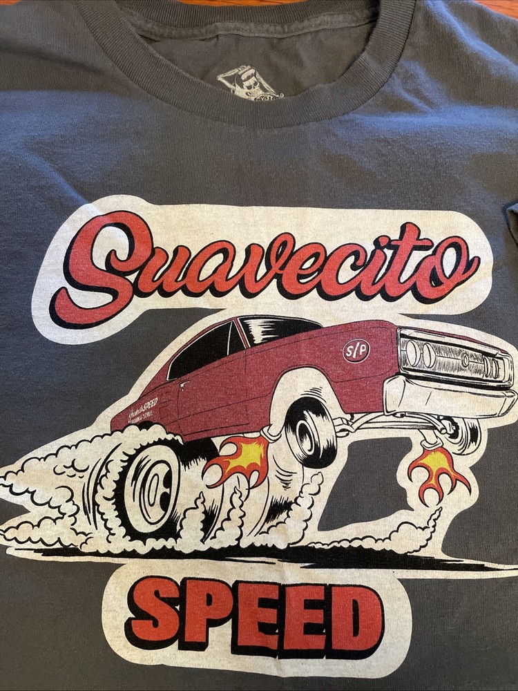 Suavecito Pomade SPEED SHOP T-shirt Muscle Car Men’s LARGE Gray