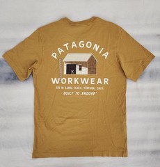 Patagonia Forge Born T-Shirt BobCat Brown Cotton Men’s Size Small New With Tags