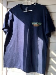 Woody’s Draught Beer Hawaii Woman Bartender Blue Shirt – Size L