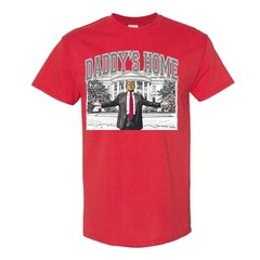 President Donald Trump Shirt Daddys Home Grey Adult Unisex White House MAGA 47th