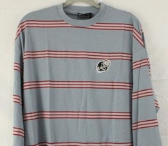 Asos Men’s Size XS Oversized Long Sleeve Striped T-Shirt Color Purple Skull NWT