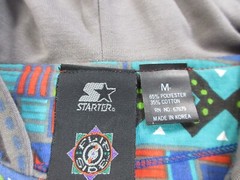 VINTAGE Starter Flip Side Shirt Mens Medium Orange Hoodie Patch Logo Deadstock