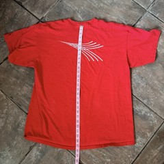 Diadora Men’s Red Soccer Graphic Logo Crew Neck Short Sleeve Knit Tee XL