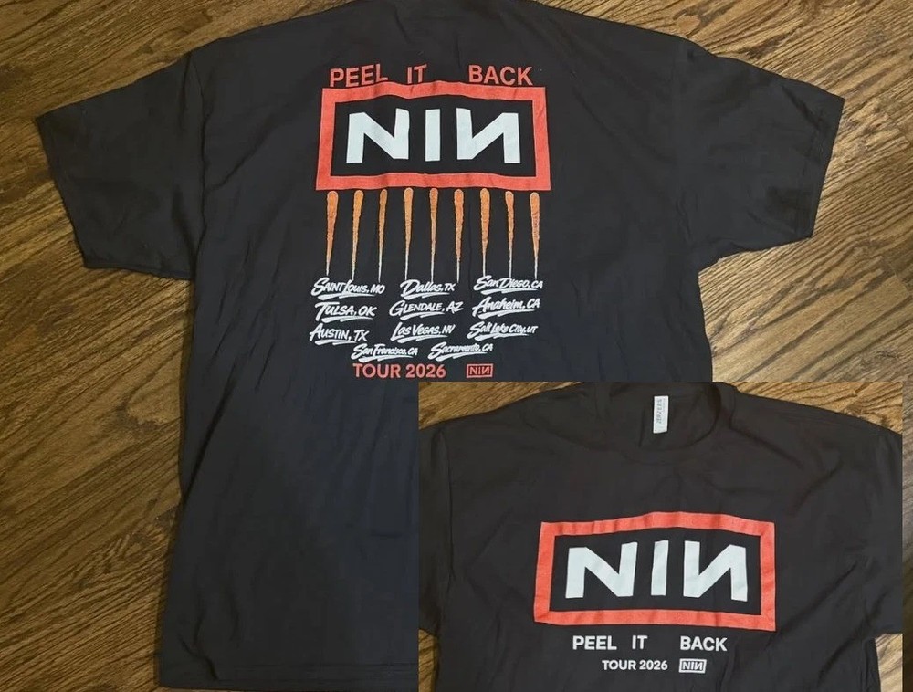 Nine Inch Nail NIN Peel It Back Tour 2026 Merch T-Shirt Unisex S-5XL Reprint