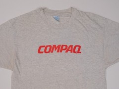 Vintage Compaq Computer T-Shirt Mens Size XL Y2K Single Stitch Tech IT Nerd Tee