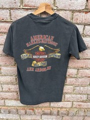 Vintage Black Harley Davidson Eagle Ann Arbor Shirt Men’s Small