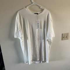 JMIERR NWT Men’s White Cotton Polyester T Shirt 2XL