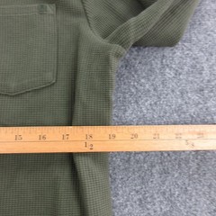 Roark Henley Shirt Mens Large Green Long Sleeve Thermal Pocket Casual Top