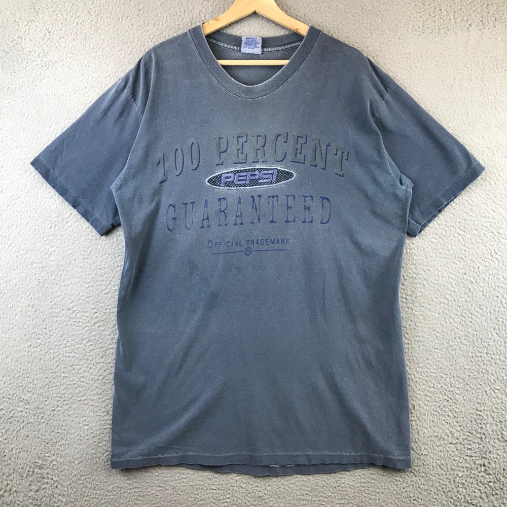 Vintage Pepsi 100 Percent Guaranteed T Shirt L XL Retro 90s Graphic Tee