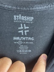 Monsta X K-Pop Band Shirt Mens Medium Black Purple Pink Graphic Starship Hashtag