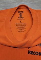 Death Row Records Graphic Tee Long Sleeve Mens L West Coast Rap in Prison Orange