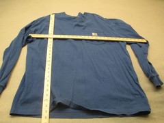 Carhartt Size XL Mens Blue 100% Cotton Long Sleeve Pockets Utility Shirt 241
