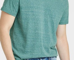 Goodfellow Mens V-Neck T-Shirt S Dusky Green Short Sleeve Marled Cotton NEW