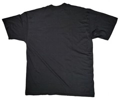 Vintage Over the Hill Mens Shirt Large USA Made Single Stitch Black Short Sleeve