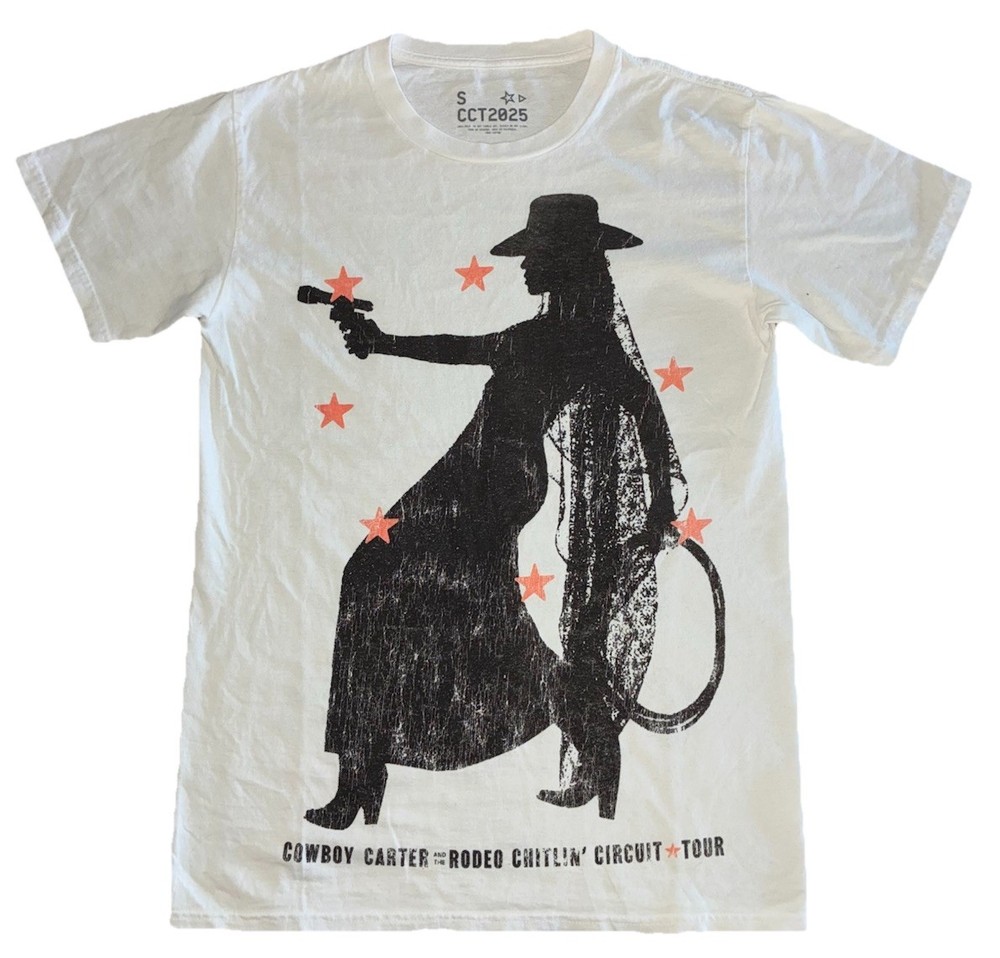 Beyonce Most Wanted Tee S White Cowboy Carter Tour 2025 Merch NEW *spot