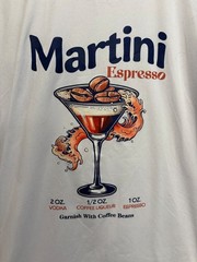 Espresso Martini Coffee Vodka Cocktail T-Shirt Mens White Graphic XL Manfinity