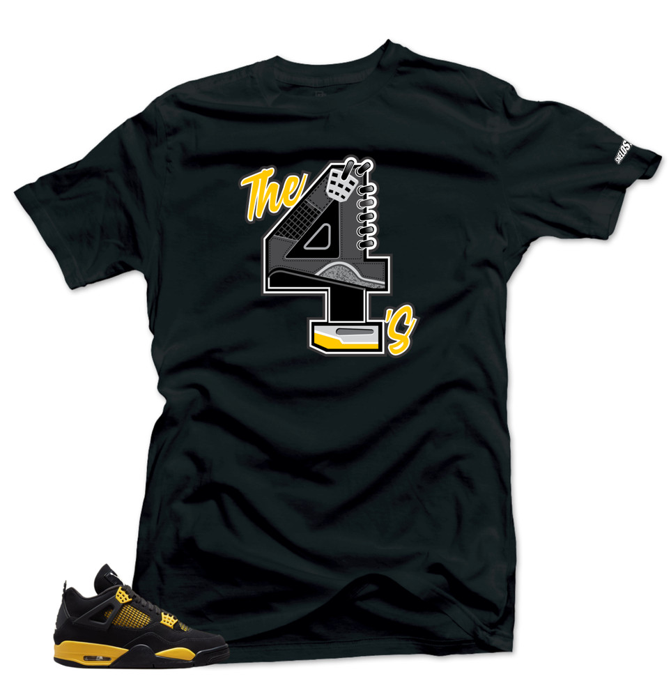 Shirt To Match Jordan 4 Retro Thunder THE 4S Match Sneaker Shirts