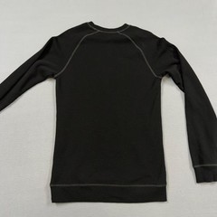 American Tall Shirt Mens ST Black Thermal Waffle Knit Long Sleeve Crewneck Top